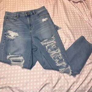 American Eagle Outfitters Light Blue Distressed Boyfriend Jeans